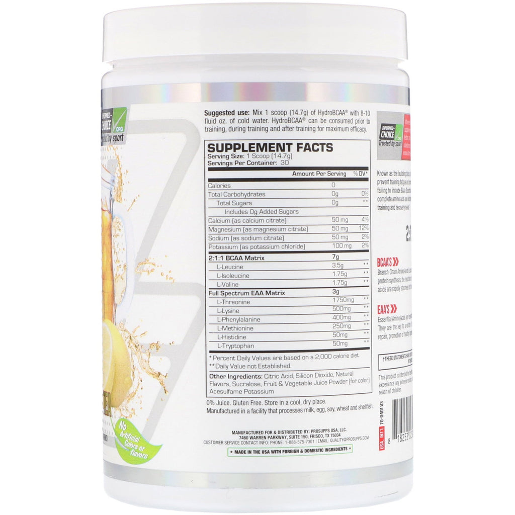 ProSupps, Hydro BCAA, Texas Tea, 15.6 oz (441 g)