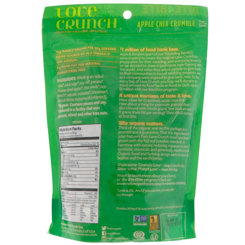 Nature's Path, Love Crunch, granola premium, crumble de manzana y chía, 325 g (11,5 oz)