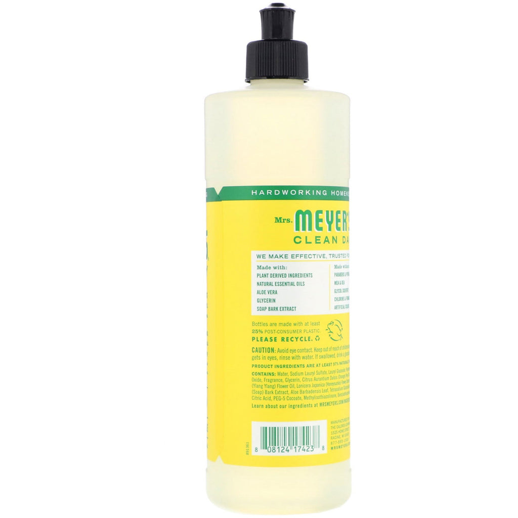 Mrs. Meyers Clean Day, opvaskemiddel, kaprifolierduft, 16 fl oz (473 ml)