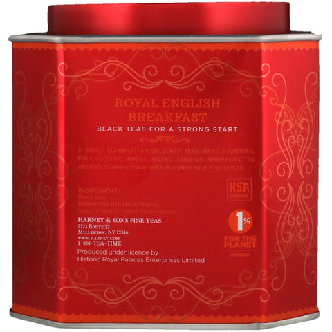 Harney & Sons, Royal English Breakfast, sorte teer, 30 poser, 2,67 oz (75 g) hver