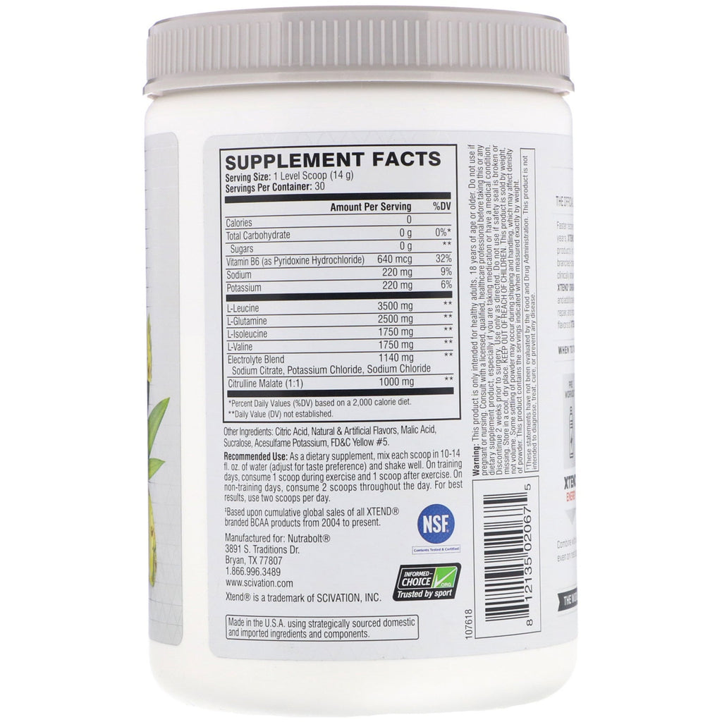 Xtend, The Original 7G BCAA, Tropic Thunder, 14.8 oz (420 g)