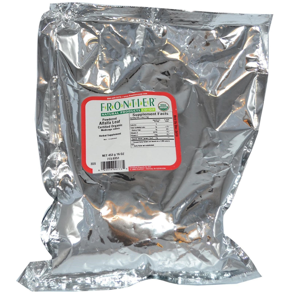 Frontier Natural Products, pulveriserede Alfalfa Leaf, 16 oz (453 g)