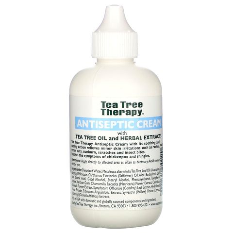 Tea Tree-terapi, antiseptisk creme, med Tea Tree-olie og urteekstrakter, 4 fl oz (118 ml)