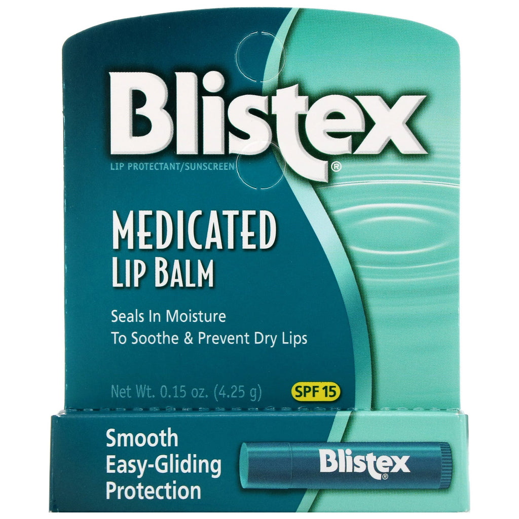 Blistex, medicinsk læbepomade, læbebeskyttende/solcreme, SPF 15, 0,15 oz (4,25 g)