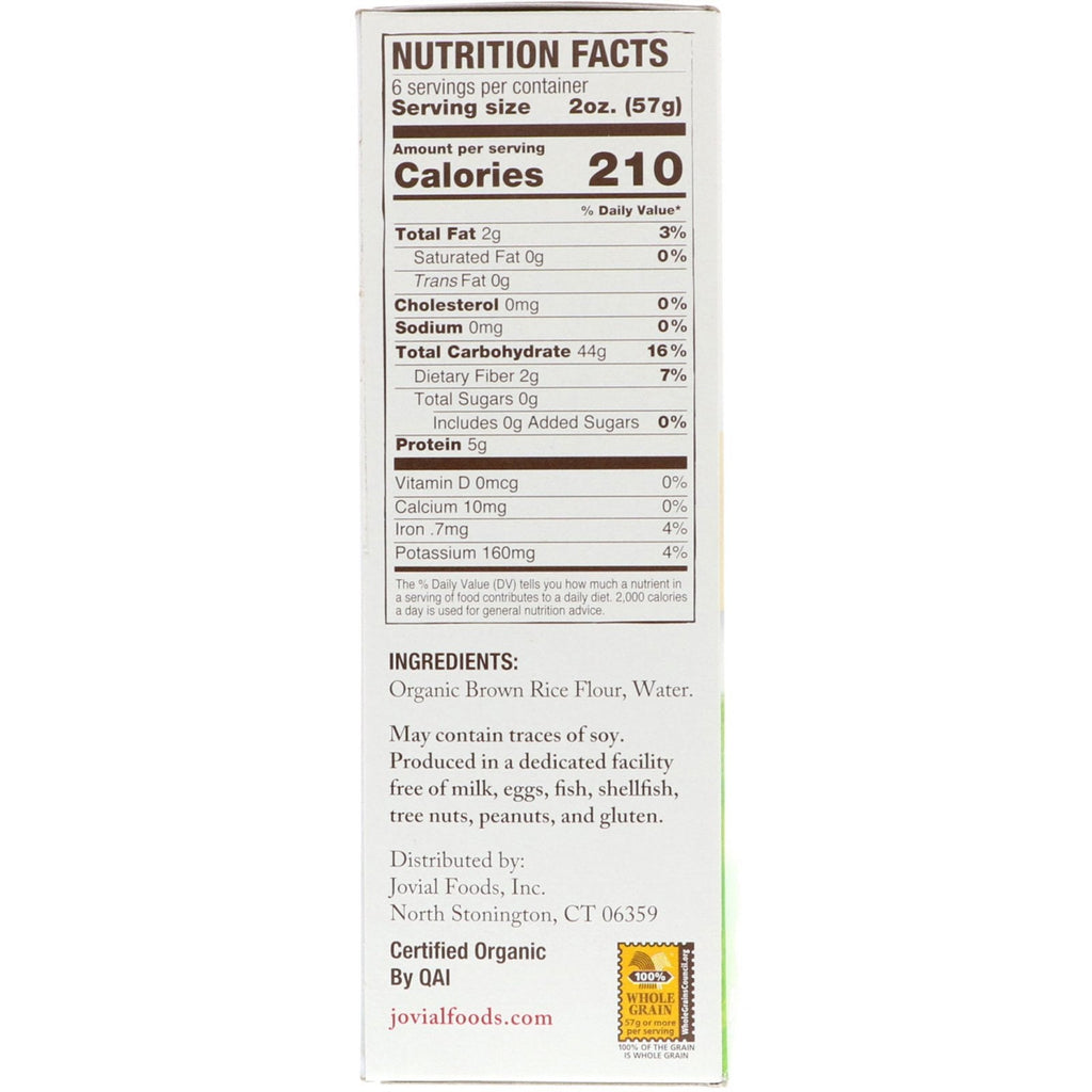 Jovial, 100%  Brown Rice Pasta, Fusilli, 12 oz (340 g)