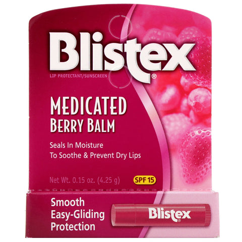 Blistex, Lip Protectant/Sunscreen, SPF 15, Medicated Berry Balm, .15 oz (4.25 g)