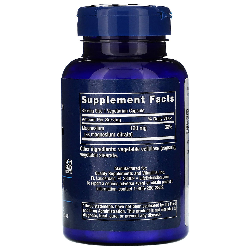 Life Extension, Magnesium (citrat), 160 mg, 100 vegetariske kapsler