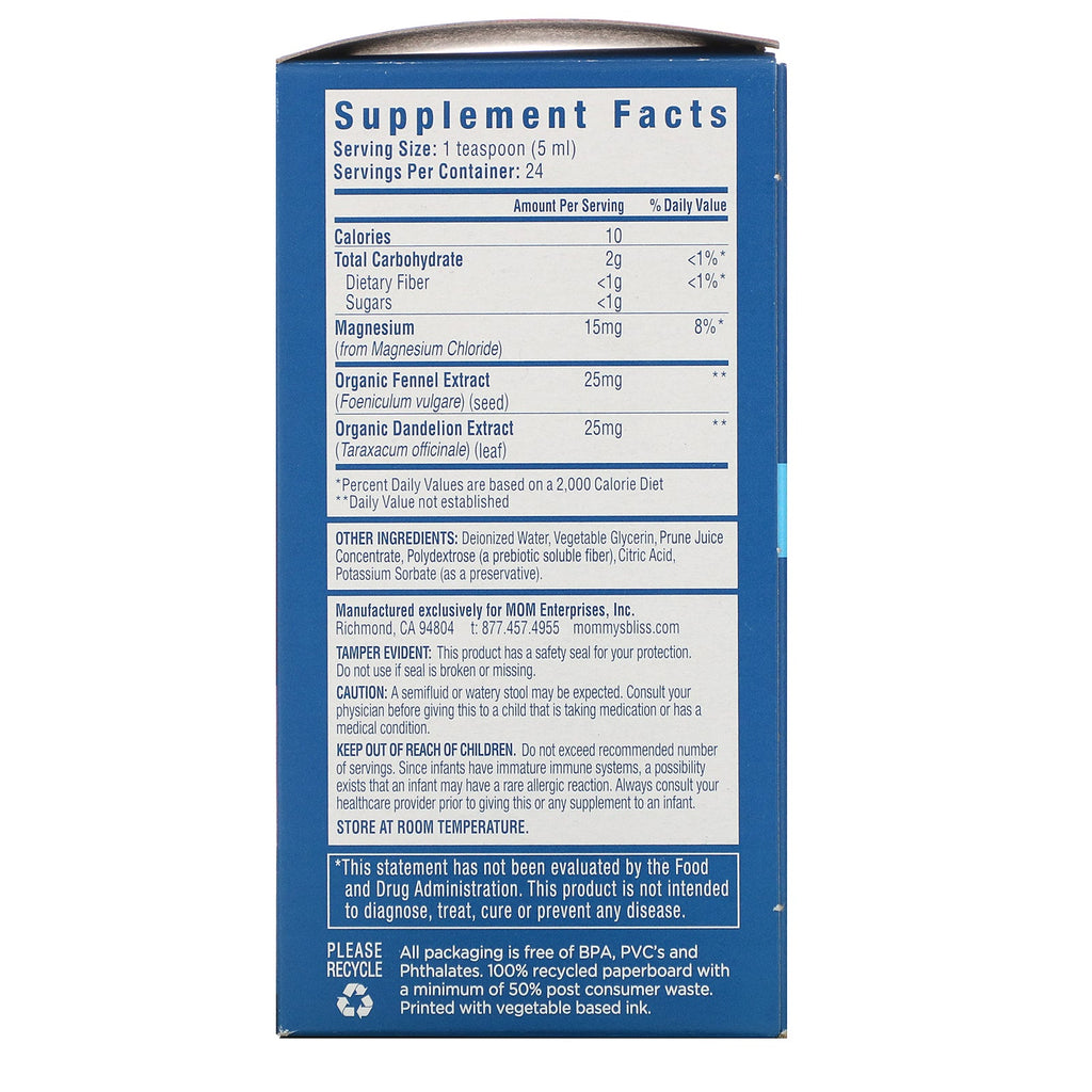 Mommy's Bliss, Baby, Constipation Ease, 6 måneder+, 4 fl oz (120 ml)