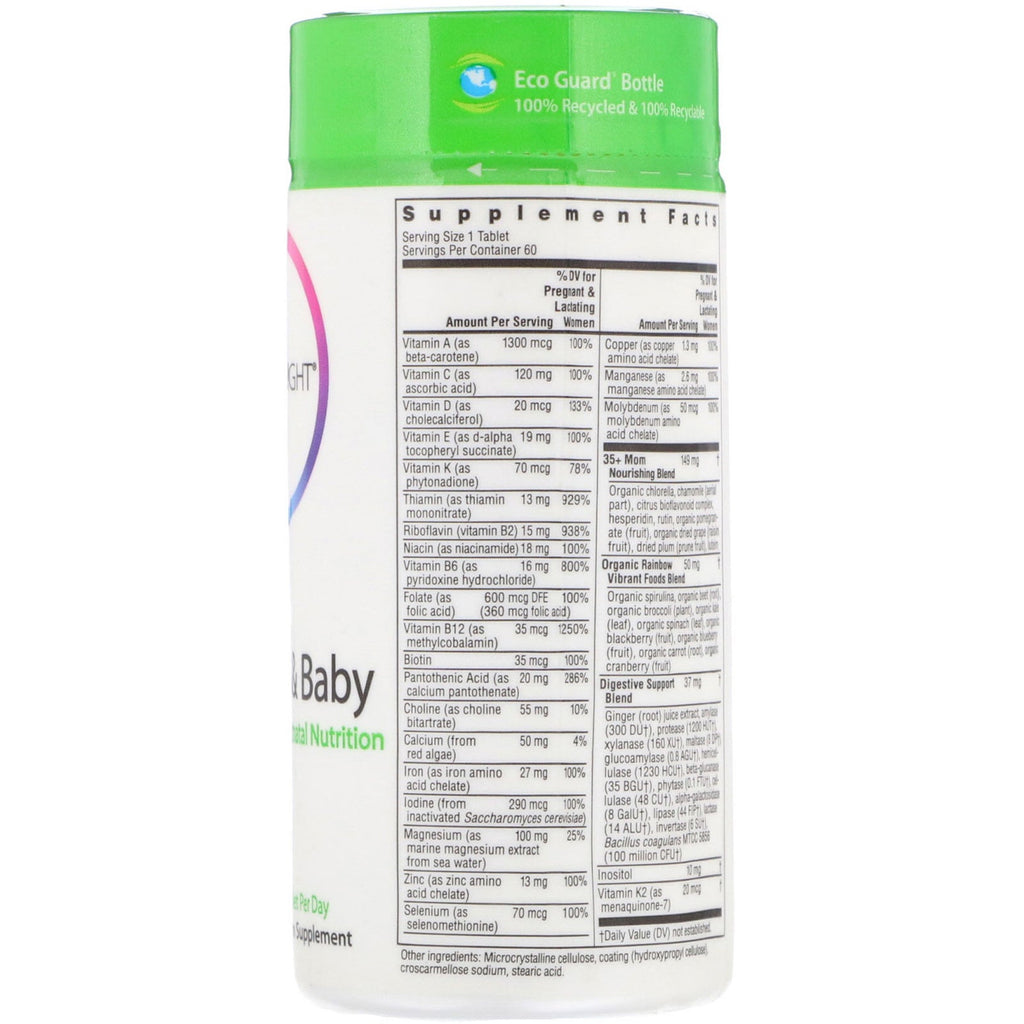 Rainbow Light, Pre & Postnatal Multivitamin, 35+ Mom & Baby, 60 Tablets
