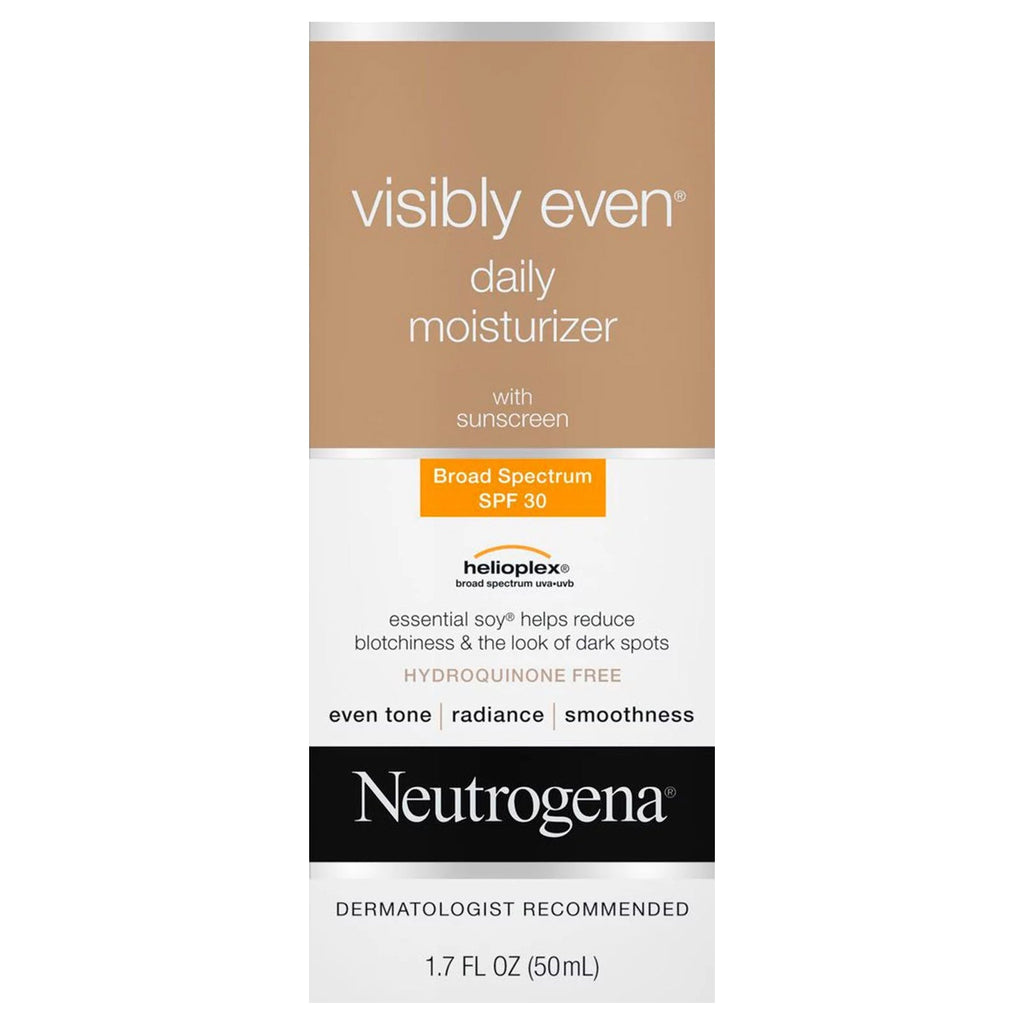 Neutrogena, synligt jævn, daglig fugtighedscreme med solcreme, SPF 30, 1,7 fl oz (50 ml)