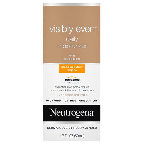 Neutrogena, synligt jævn, daglig fugtighedscreme med solcreme, SPF 30, 1,7 fl oz (50 ml)