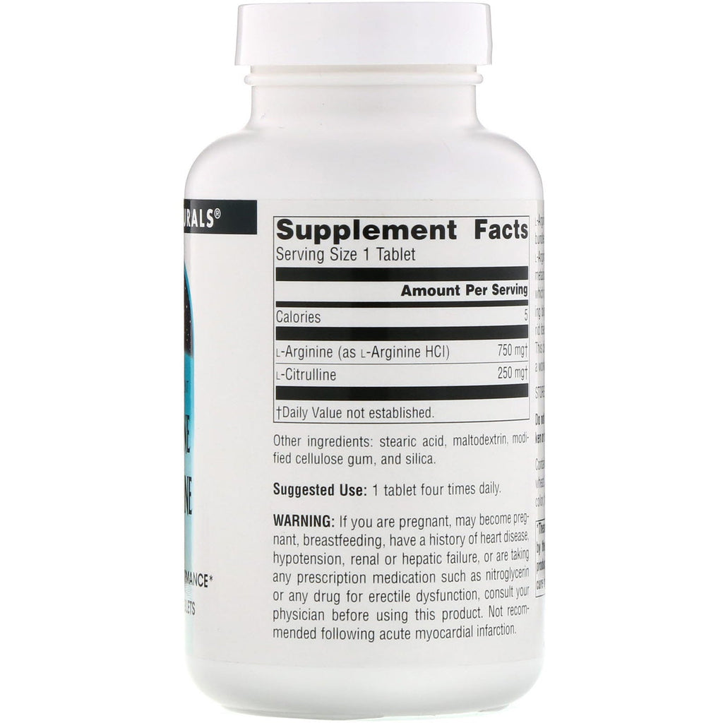 Source Naturals, L-Arginine L-Citrulline Complex, 1,000 mg, 120 Tablets