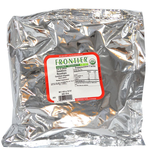 Frontier Natural Products, udskårne og sigtede frøfri hyben, 16 oz (453 g)