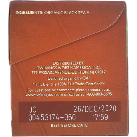 Twinings, 100 % sort te, morgenmadsblanding, 20 teposer, 1,41 oz (40 g)