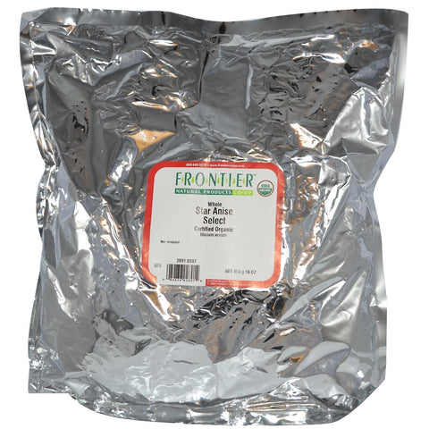 Frontier Natural Products, selección de anís estrellado entero, 16 oz (453 g)