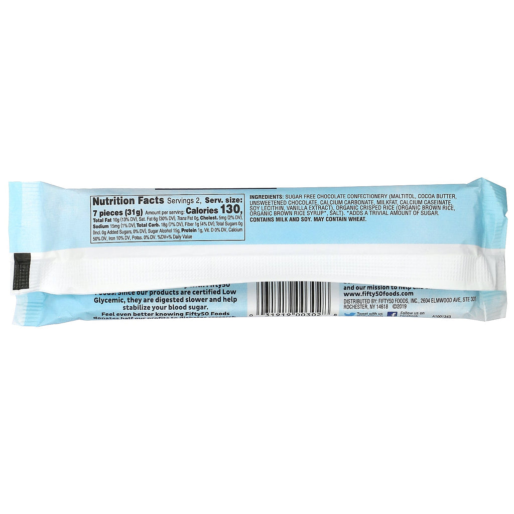 Fifty 50, Crunch Chocolate Bar, 2,2 oz (62 g)