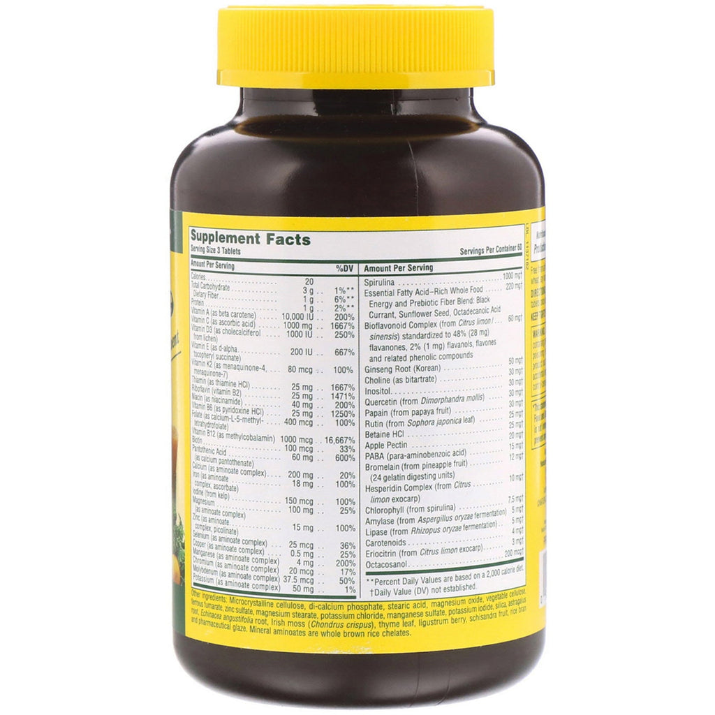 Nature's Plus, Source of Life, Multi-Vitamin & Mineral Supplement with Whole Food Concentrates, 180 Tablets