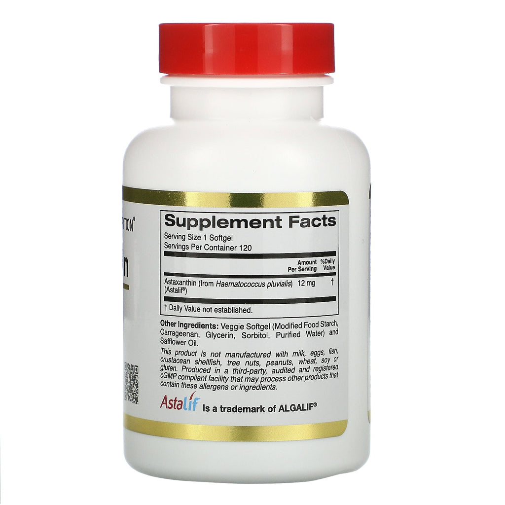 California Gold Nutrition, Astaxanthin, AstaLif Pure Icelandic, 12 mg, 120 Veggie Softgels