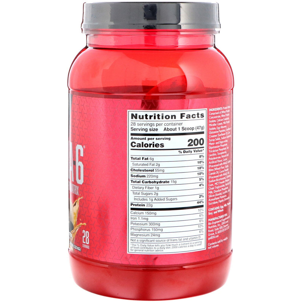 BSN, Syntha-6, Ultra Premium Protein Matrix, Chocolate Peanut Butter, 2.91 lbs (1.32 kg)