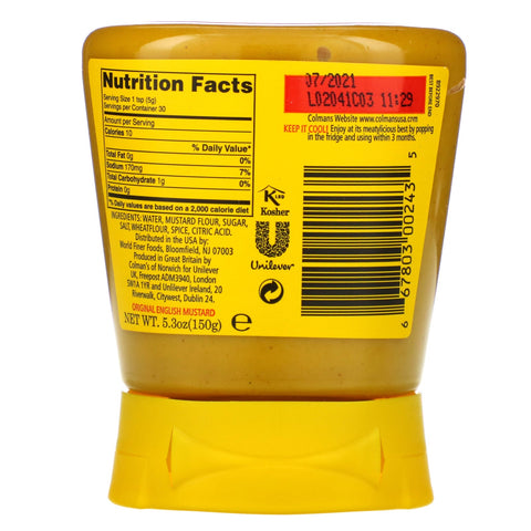 Colman's, Mostaza inglesa original, 150 g (5,3 oz)