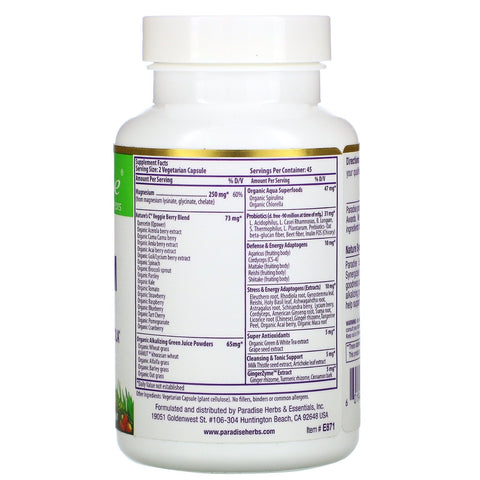Paradise Urter, Jordens Blend, Magnesium, 90 Vegetariske Kapsler