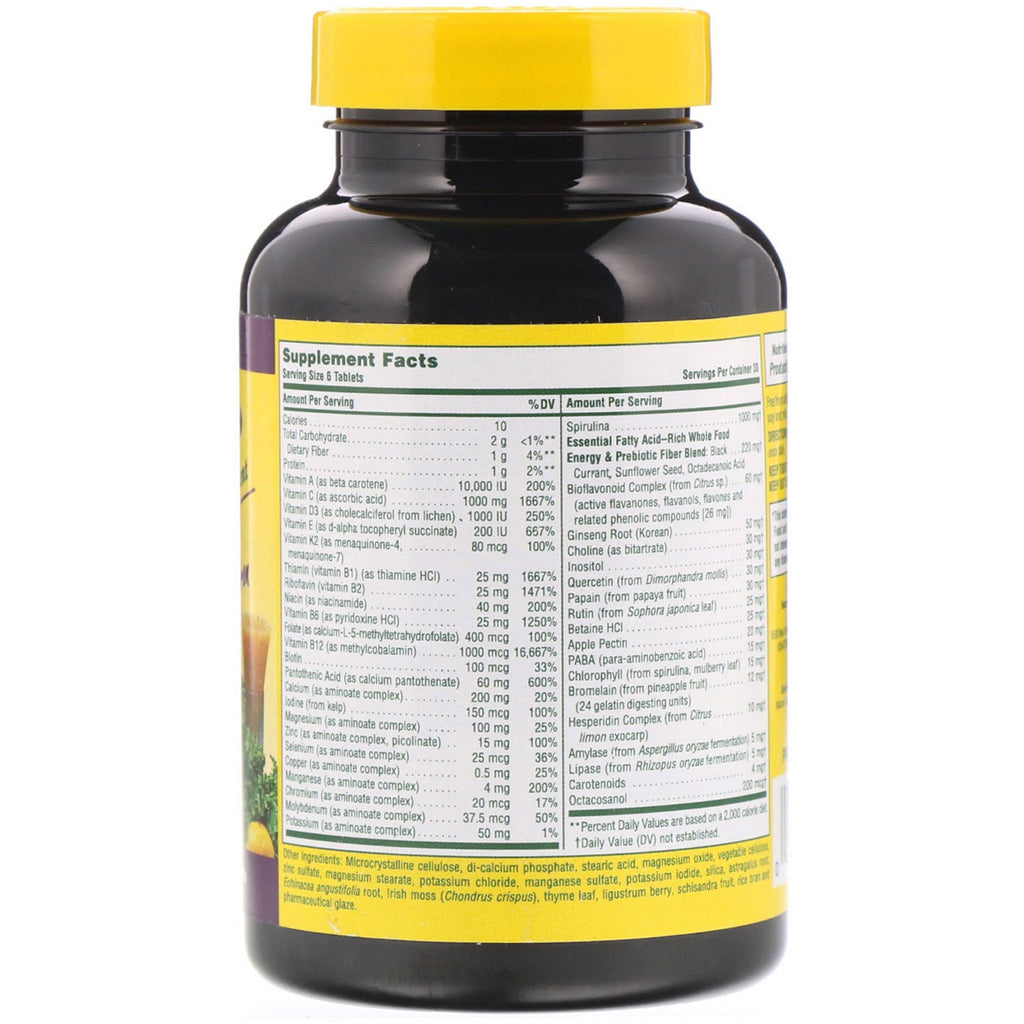 Nature's Plus, Source of Life, Multi-Vitamin & Mineral Supplement, No Iron, 180 Tablets