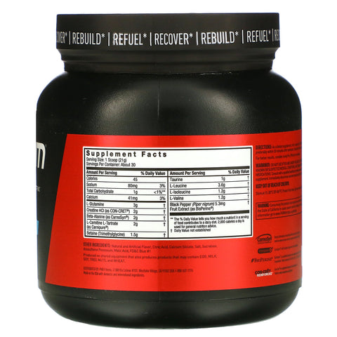 JYM Supplement Science, BCAA'er + Recovery Matrix, Blue Artic Freeze, 22 oz (630 g)