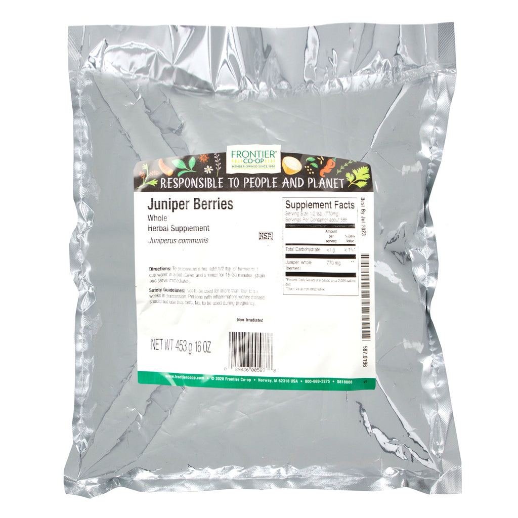 Frontier Natural Products, hele enebær, 16 oz (453 g)