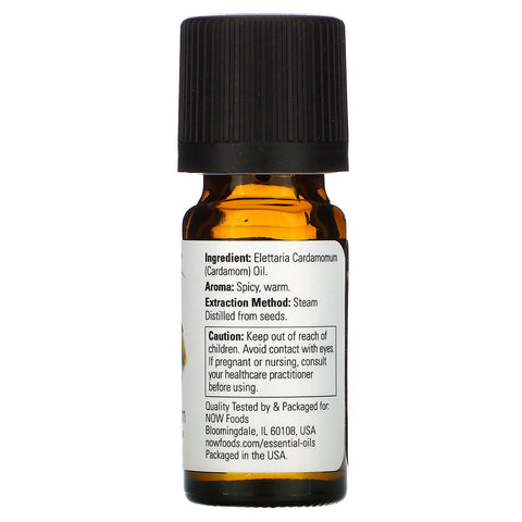 Now Foods, Aceites esenciales, Cardamomo 100 % puro, 1/3 fl oz (10 ml)
