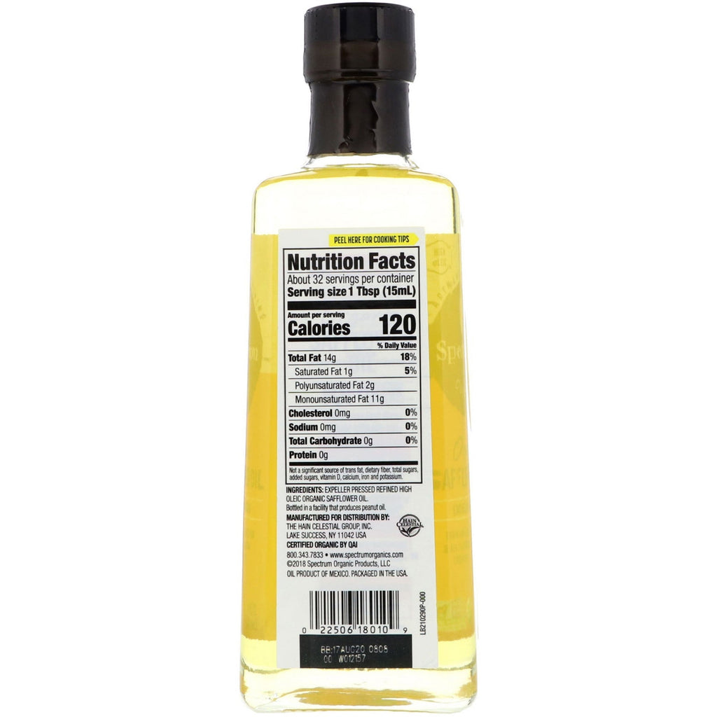 Spectrum Culinary, Safflorolie, High Oleic, 16 fl oz (473 ml)