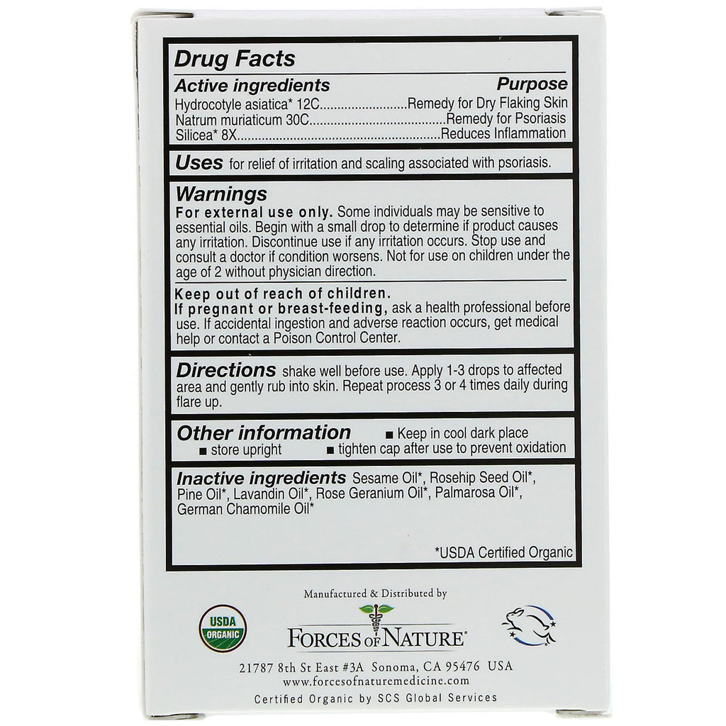 Forces of Nature, Psoriasis Relief, 0,37 oz (11 ml)
