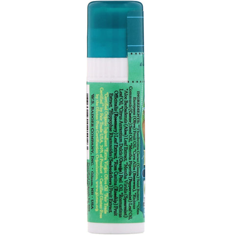 Badger Company, Cocoa Butter Lip Balm, Cool Mint, 0,25 oz (7 g)
