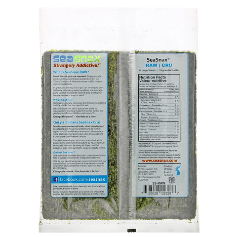 SeaSnax,  Raw Seaweed, 1.0 oz (28 g)