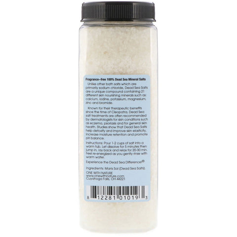 One with Nature, Sales minerales del Mar Muerto, Sin fragancia, 2 lbs (907 g)