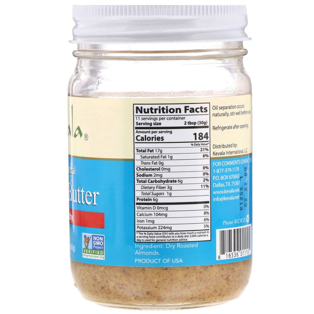 Kevala, Mandelsmør, Classic Crunchy, 12 oz (340 g)