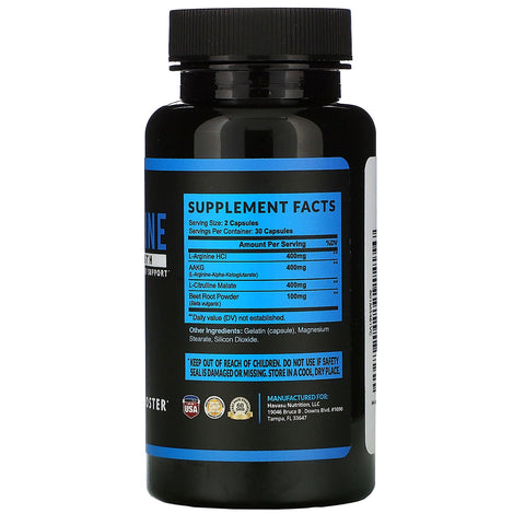 Havasu Nutrition, L-arginin, ekstra styrke, 60 kapsler