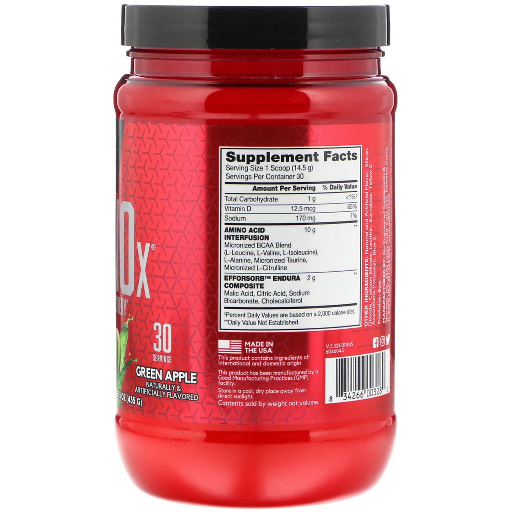 BSN, AminoX, Endurance & Recovery, Green Apple, 15.3 oz (435 g)