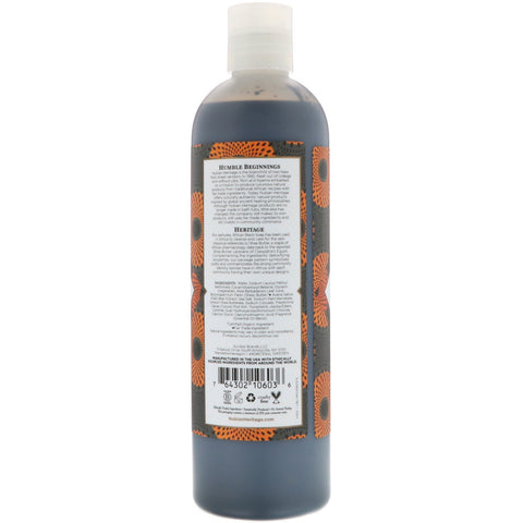 Nubian Heritage, Gel de baño, Jabón negro africano, 13 fl oz (384 ml)