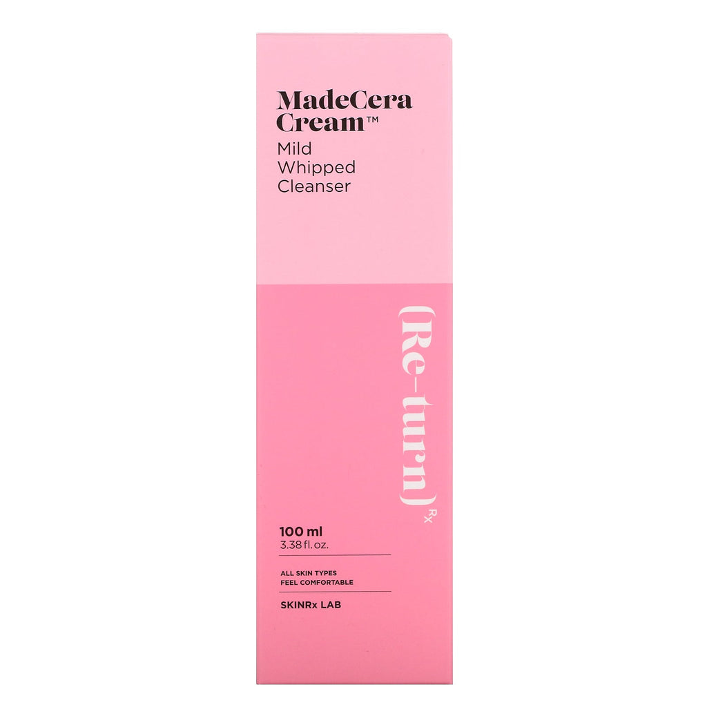 SkinRx Lab, MadeCera Cream, Mild Whipped Cleanser, 3,38 fl oz (100 ml)