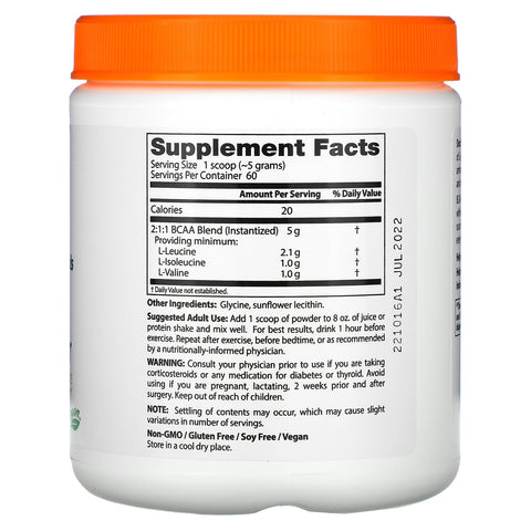 Doctor's Best, instantiseret BCAA-pulver, uden smag, 10,6 oz (300 g)