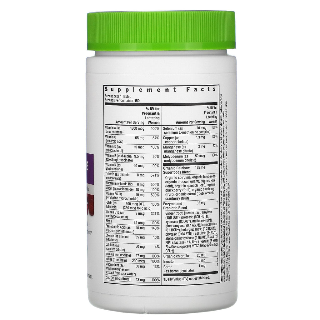 Rainbow Light, Prenatal One Multivitamin, 150 tabletter