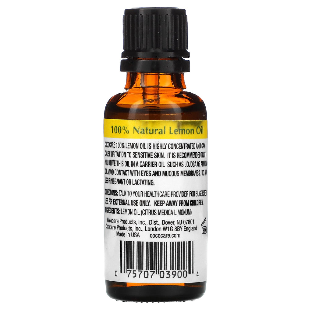 Cococare, 100 % naturlig citronolie, Citrus Medica Limonum, 1 fl oz (30 ml)