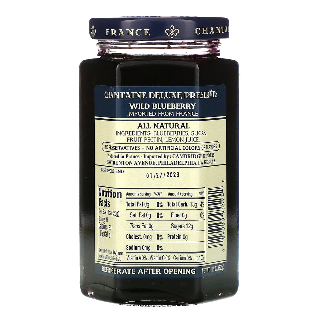Chantaine, Deluxe Preserves, Wild Blueberry, 11.5 oz (325 g)