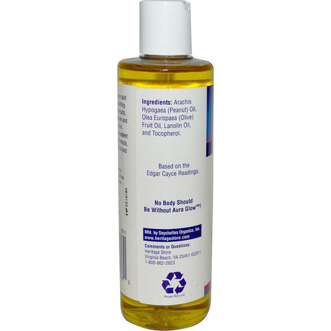 Heritage Store, Aura Glow, Body & Massage Oil, Uparfumeret, 8 fl oz (240 ml)