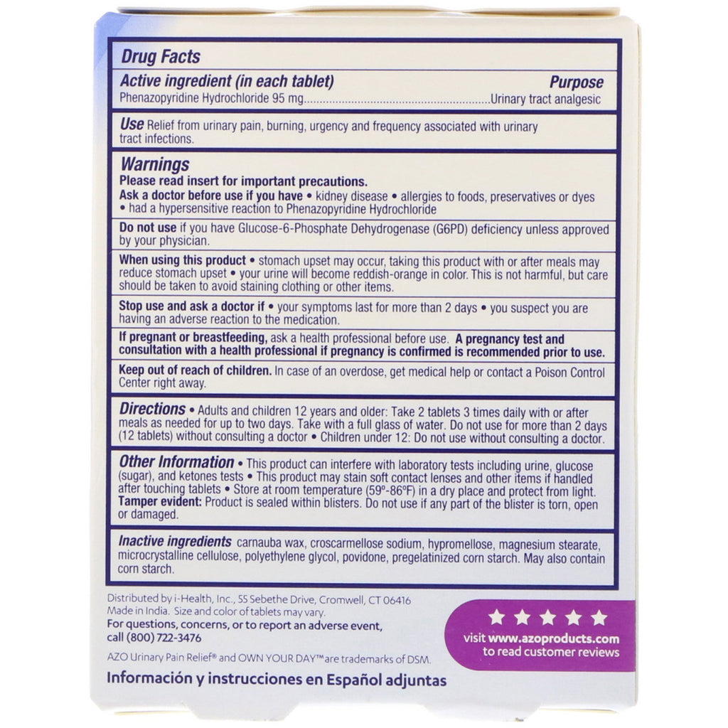 Azo, Urinary Pain Relief, 30 Tablets