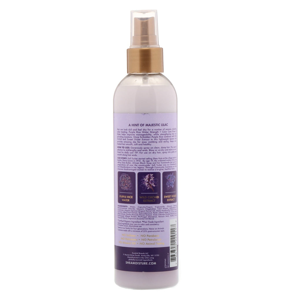 SheaMoisture, Purple Rice Water, Strength + Color Care Primer &amp; Styler, 7,5 fl oz (222 ml)
