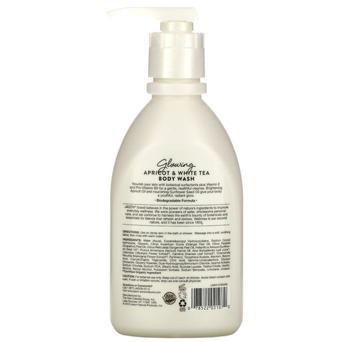 Jason Natural, Gel de baño, albaricoque brillante y té blanco, 30 fl oz (887 ml)