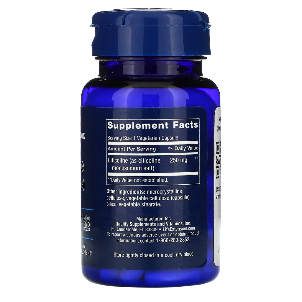 Life Extension, Citicoline, 60 vegetariske kapsler