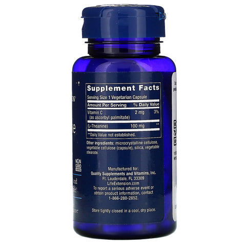 Life Extension, L-Theanin, 100 mg, 60 vegetariske kapsler