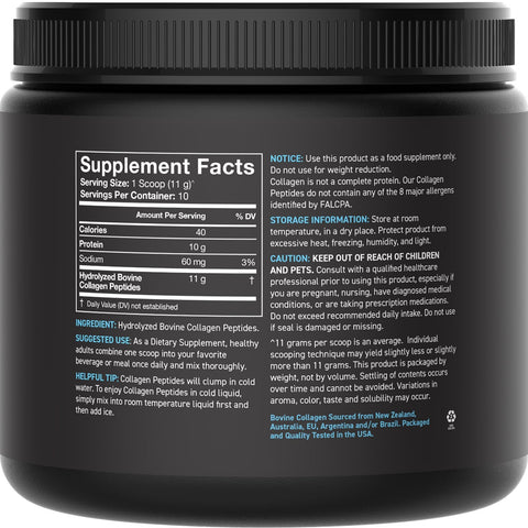 Sports Research, Péptidos de colágeno, colágeno hidrolizado tipo I y III, sin sabor, 3,9 oz (110,7 g)
